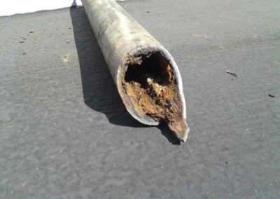 Corrosion and sludge in pipe